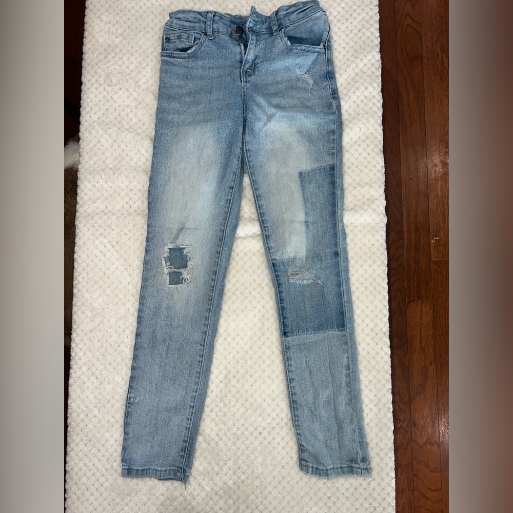 kidpik Light Blue Distressed Skinny Jeans
